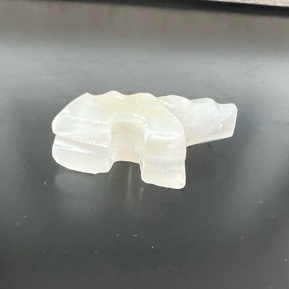 FREE w/ Purchase! Vintage Hand Carved Stone Tiny White Bear Figure - Picture 7 of 7